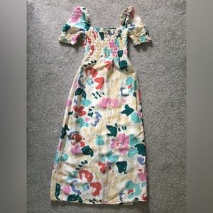 & Other Stories Abstract Print Puff Sleeve Dress